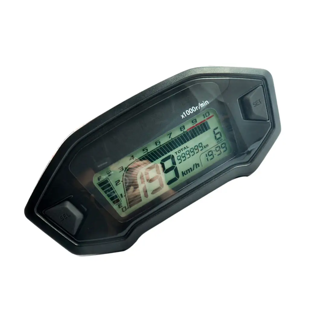 150mm LCD Digital Odometer Speedometer Tachometer for Motorcycle Scooter