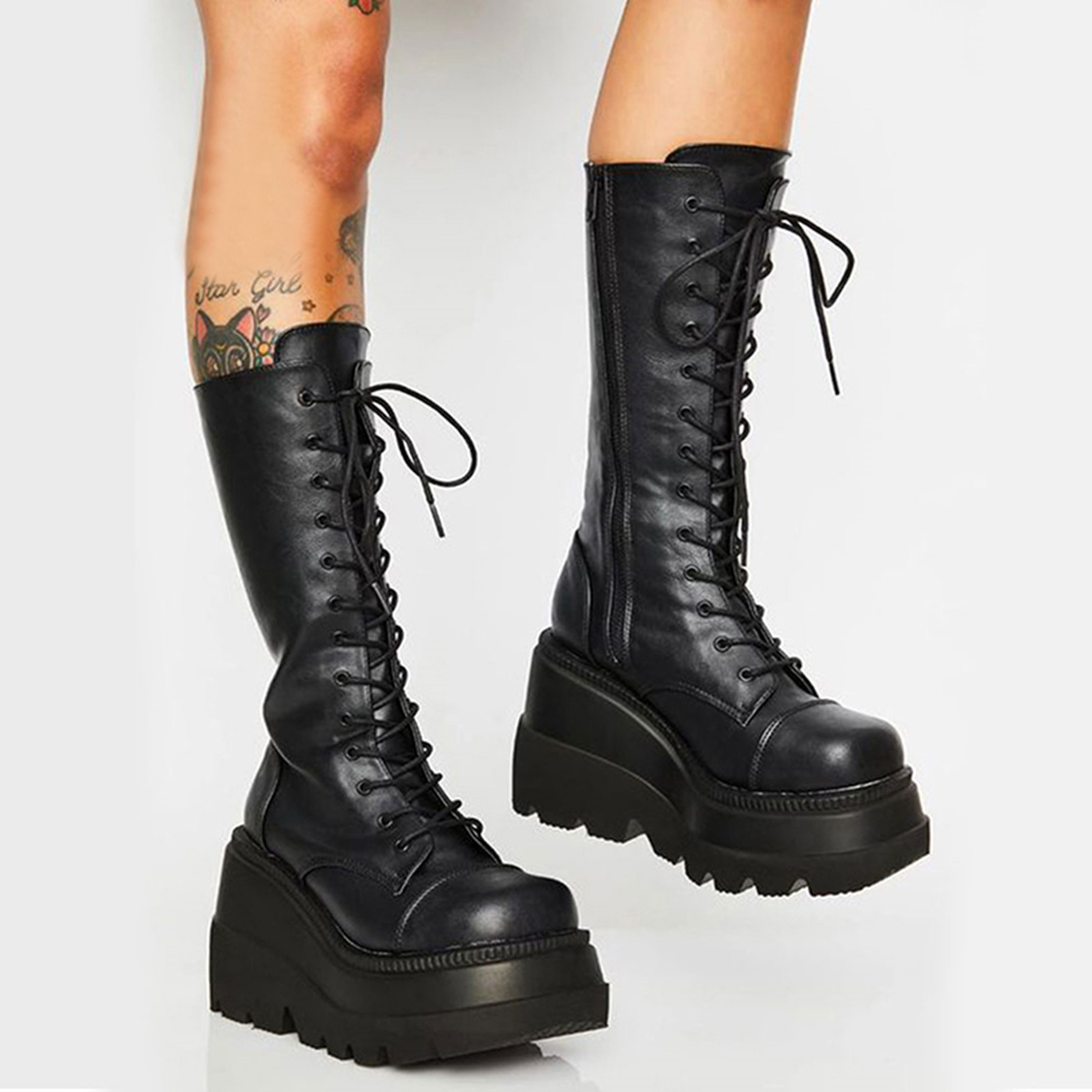 demonia wicked buckle creeper boots