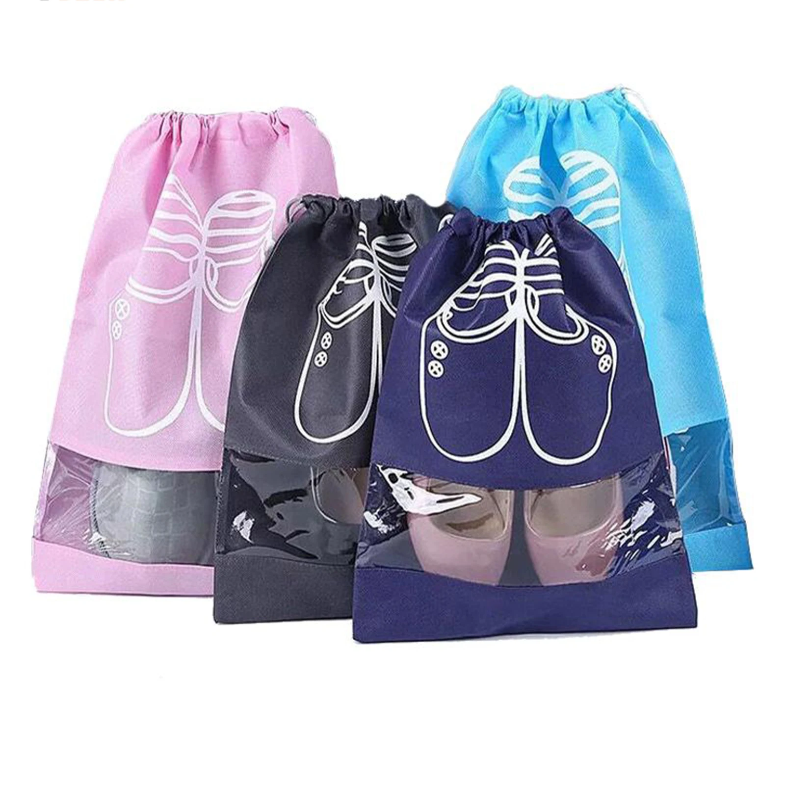 Drawstring Shoes Storage Bag Travel Storage Organizer Portable Package Bags Drawstring Shoe Storage Bag Travel Sundries Pouch