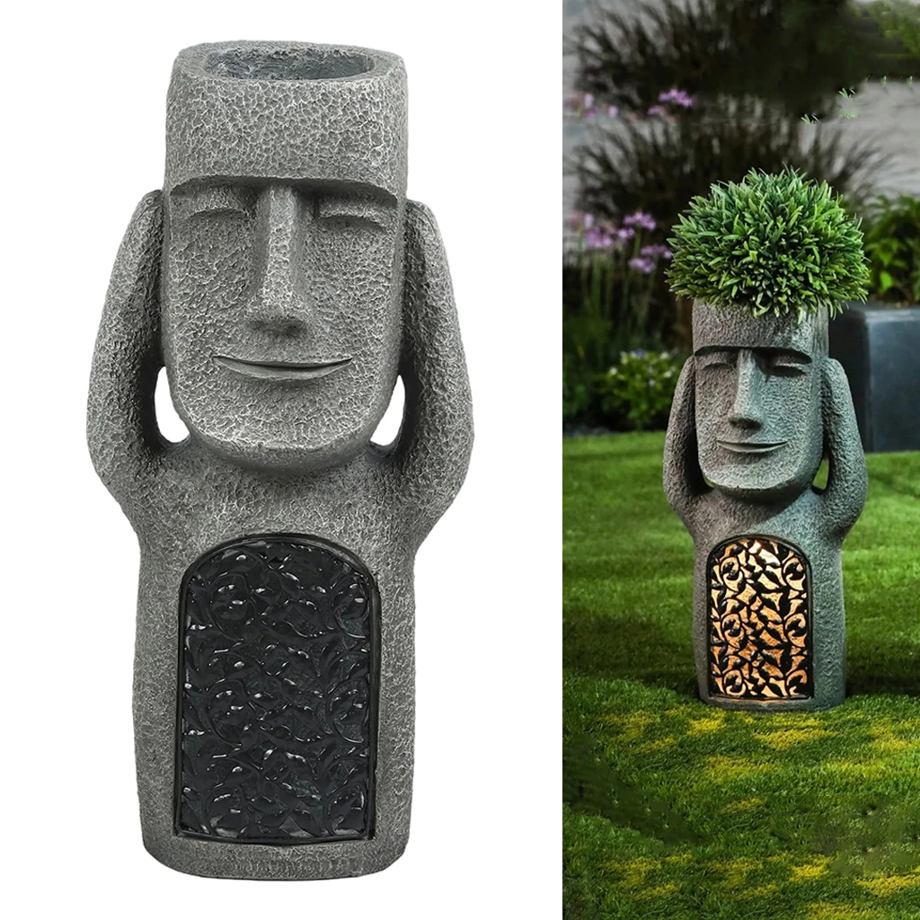 Funny Easter Island Statue Ahu Akivi Moai Monolith Garden Decor Sculpture