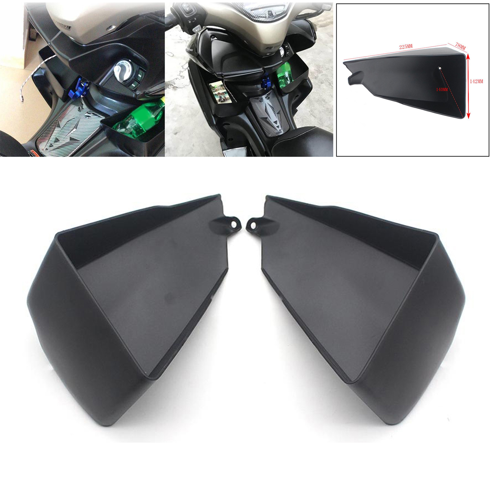 2pcs Motorcycle Storage Box Holder Organizer for YAMAHA NVX AEROX155 GDR155