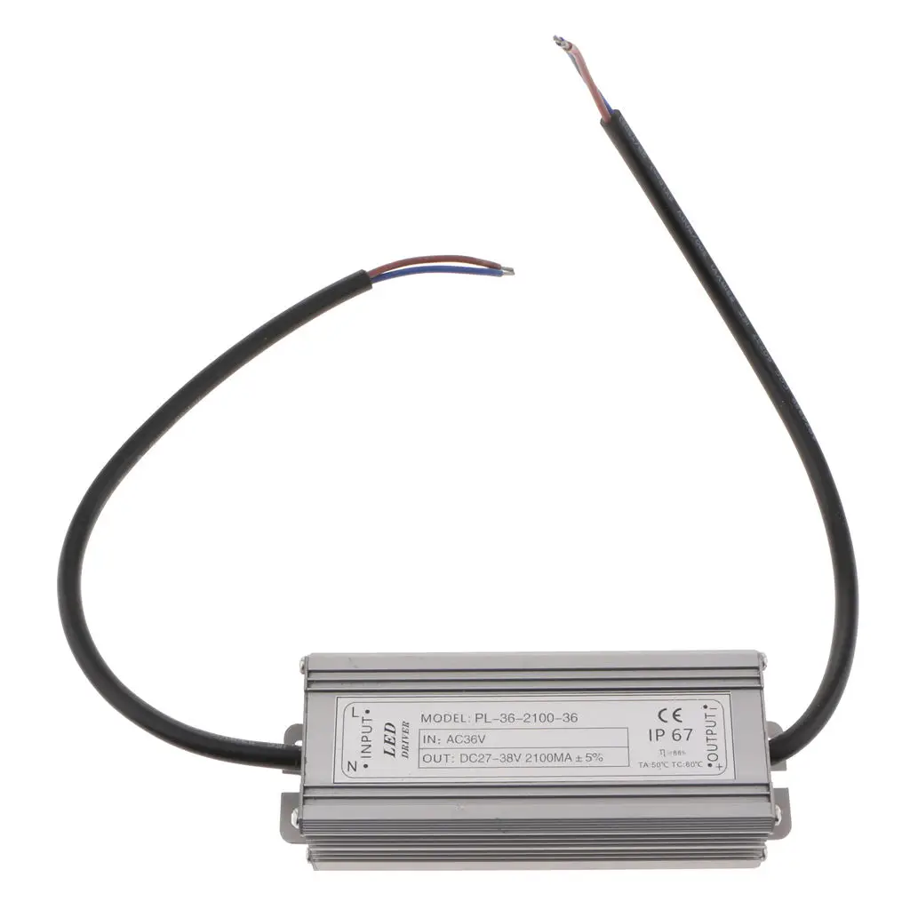 AC36V 70W 2100mA IP67 Constant Current Power Supply LED Dimmable Driver