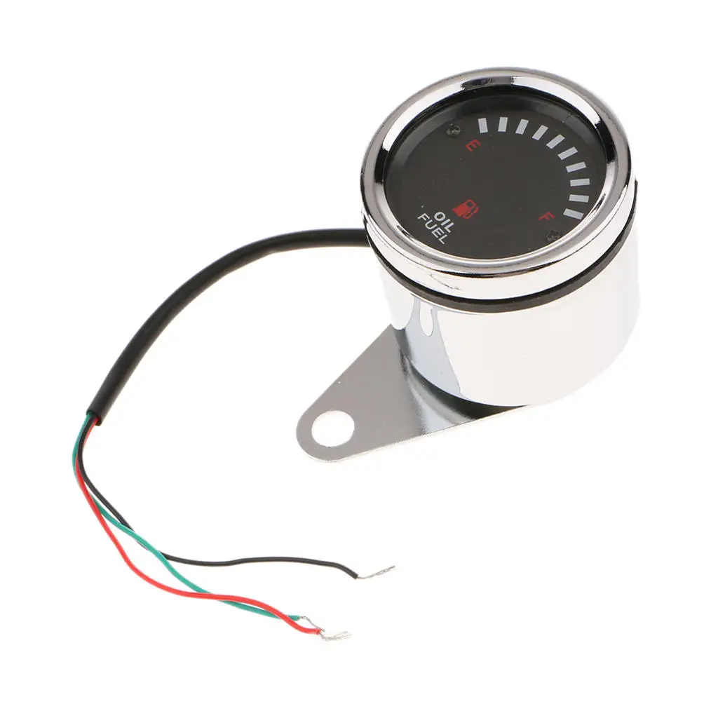 60mm Car Motorcycle Fuel Indicator Fuel Level Meter Gauge LED Universal