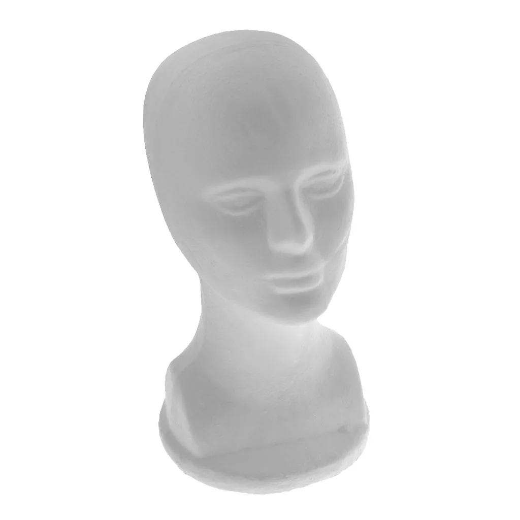 Mannequin Male Head Model Polystyrene Display Wig Accessory for Shop