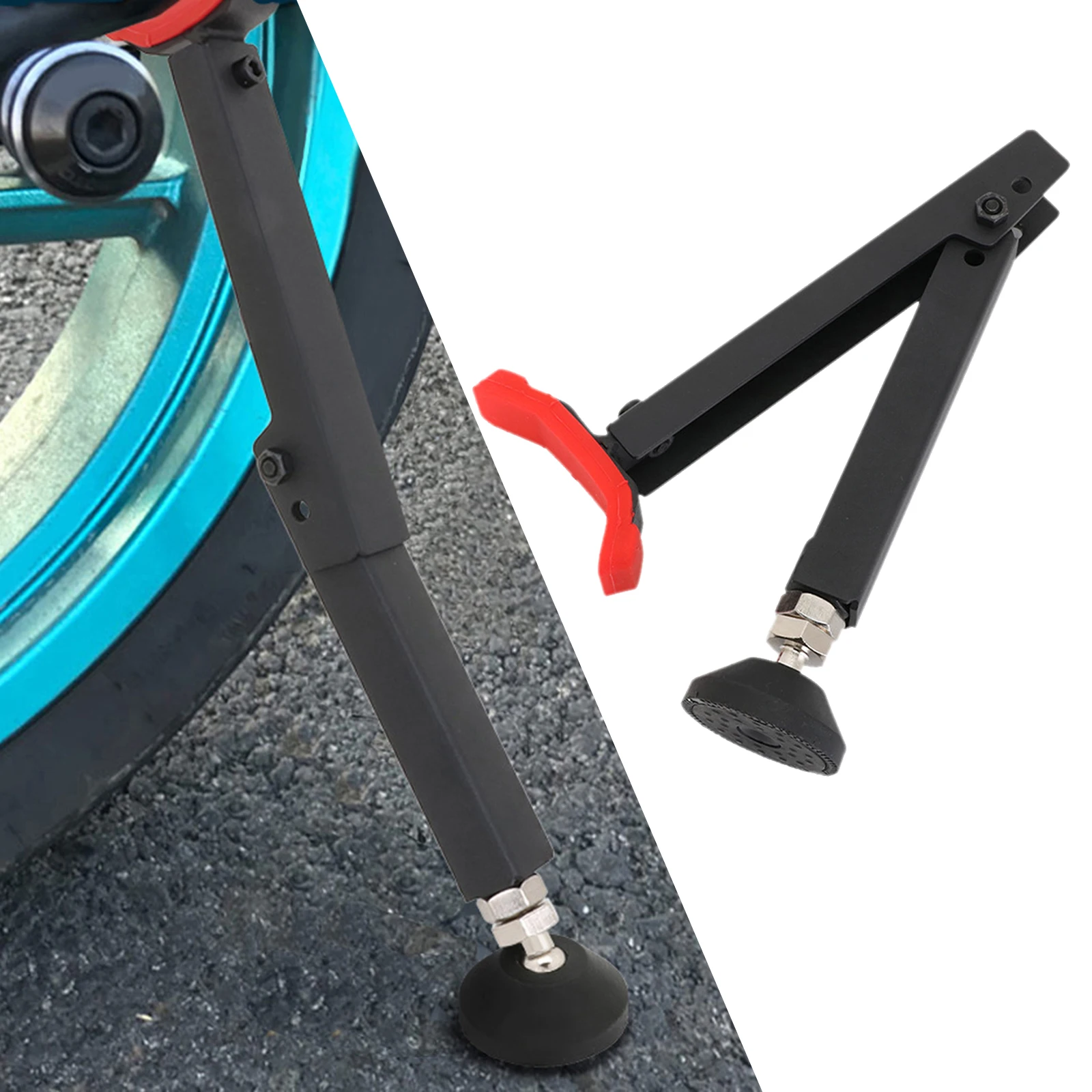Wheel Support Side Stands Rear Frame Swingarm Lift for Scooter Dirt Bike Repairing Tool Foot Support Angle Adjustable Foldable