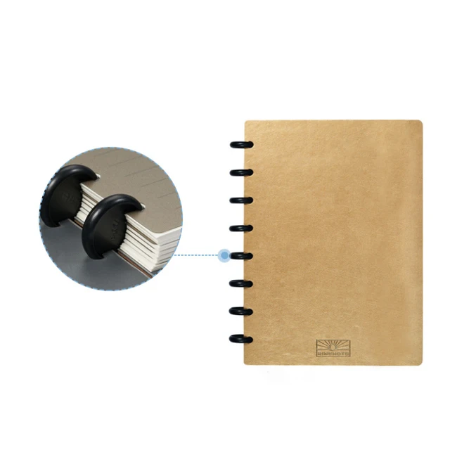 Ringnote disc bind Leather Notebook Set High Quality Pu Leather Squared  Notebooks - AliExpress