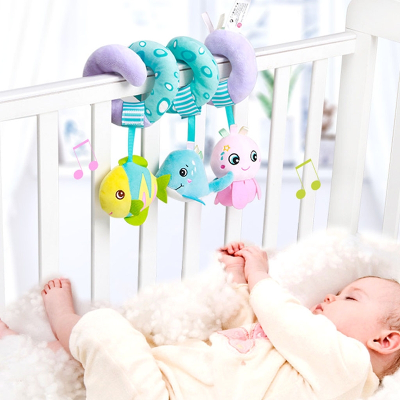 Atrair a Atenção do Bebê Carrinho de Pelúcia Pendurado em Torno da Cama Brinquedo Removível Bonito 5 Atrair a atenção do bebê carrinho de