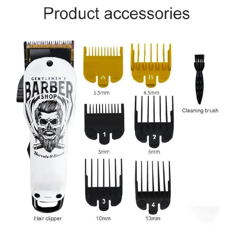 Cordless Hair clippers Adjustable Ceramic Blades
