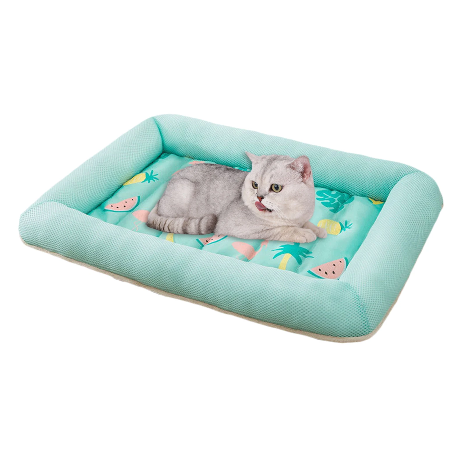 Summer Soft Dog Cooling Mat Bed Portable Sleeping Pad Washable Kennel Heat Relief Cool Blanket Cushion