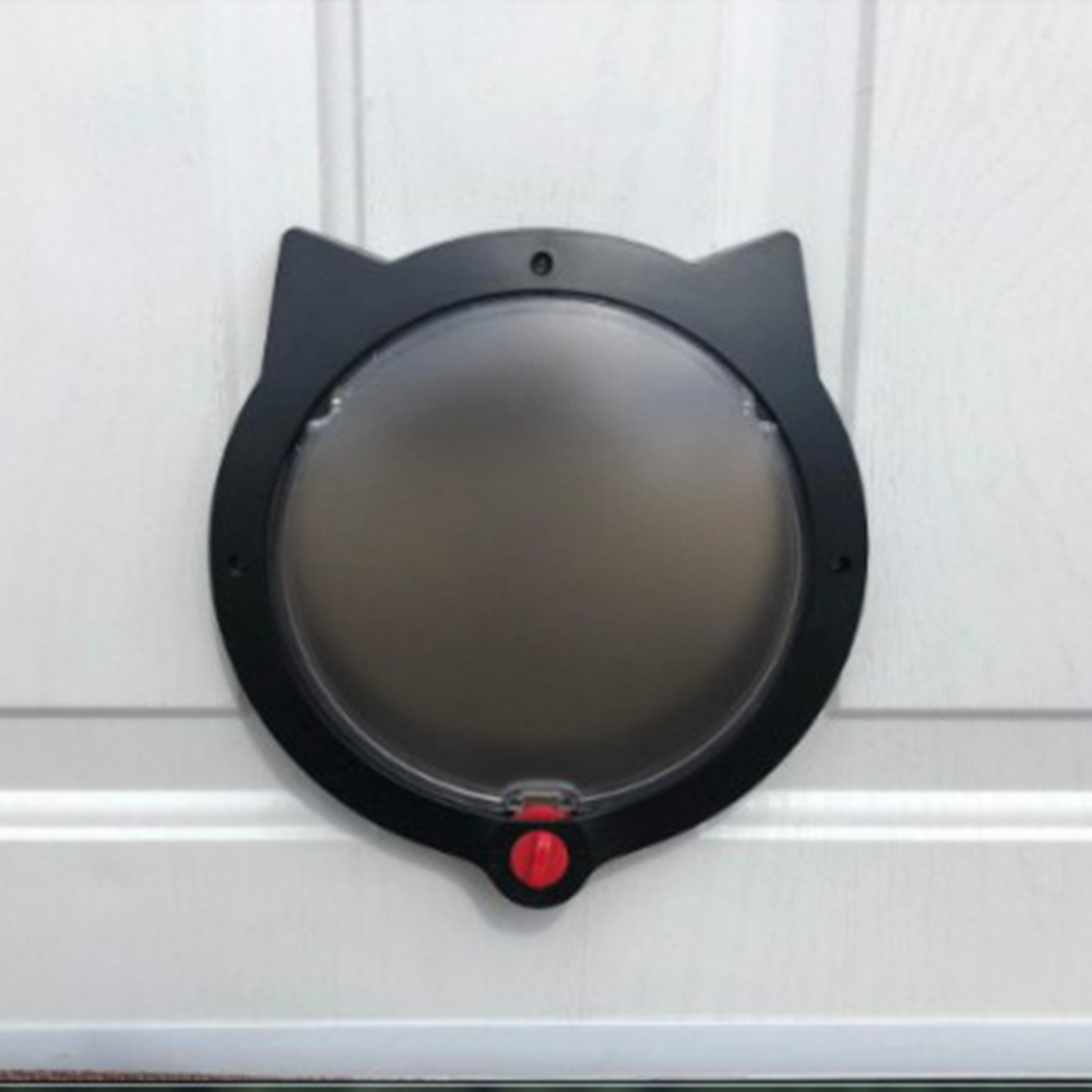 4 Way Lock Cat Flap Door Hidden Litter Box Pet Door for Interior/Exterior Doors