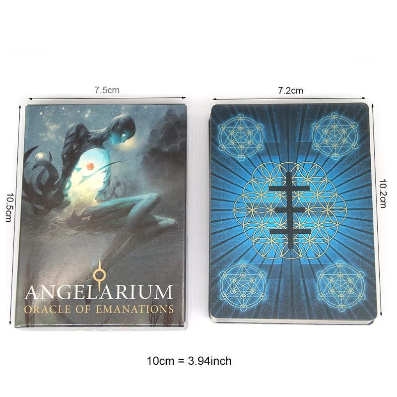 yuwei Angelarium Oracle de Emanations Anglais Complet 33 Cartes Tarot Famille Party Jeu de société Divination Carte