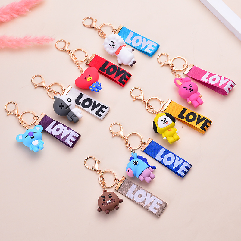 Key Chain Fashion Handbags Accessories Popular Car Accessories Korean Style Originality Lovely Cartoon Wholesale Men Women