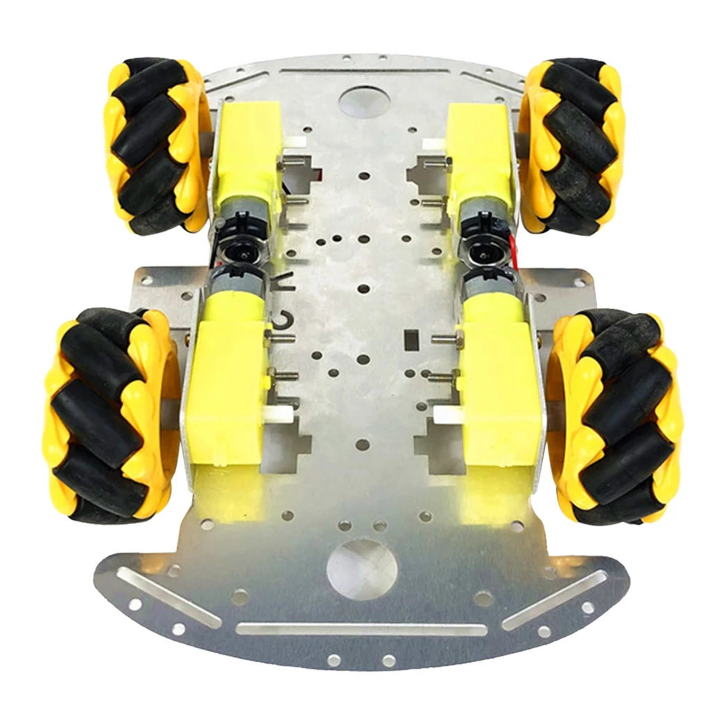 4WD Robot Smart Car Chassis DIY Kits Intelligent Engine TT Motor Omnidirectional