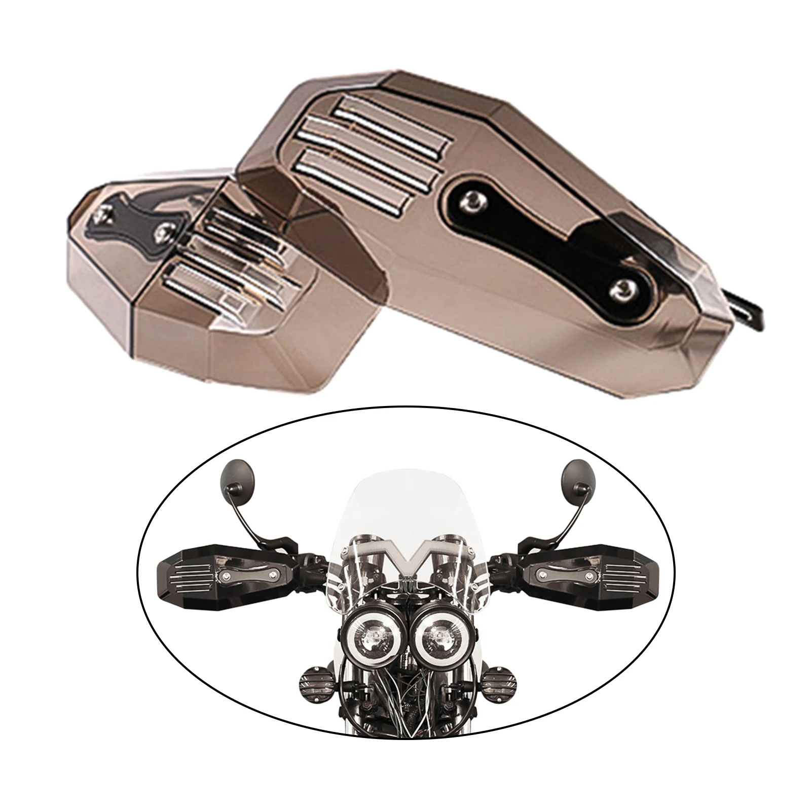 2Pcs Universal Motorcycle Hand Guard Protector Shield for Most Motorbike Motocross Scooter Windproof Handlebar HandGuards