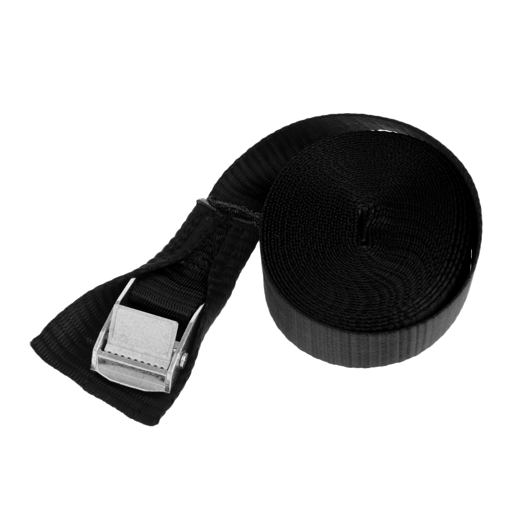 Heavy Duty Polyester Tie Down Strap with Metal Cam Buckle for Kayak Canoe Boat Surfboard Trailers - Choose Size & Color