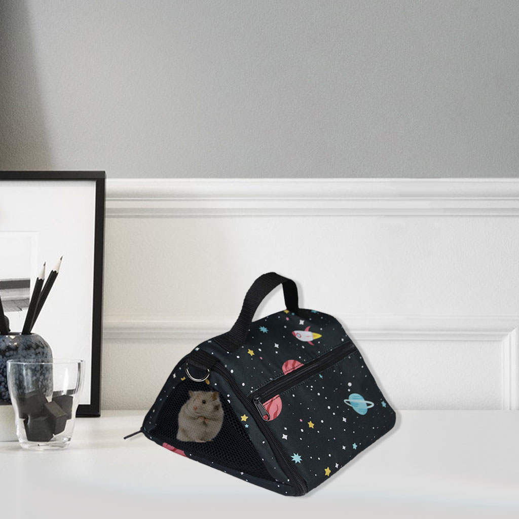 Single Shoulder Hamster Cage Takeaway Portable Pet Carry Holder Pet Bag Hedgehog Carrying Bag for Traveling