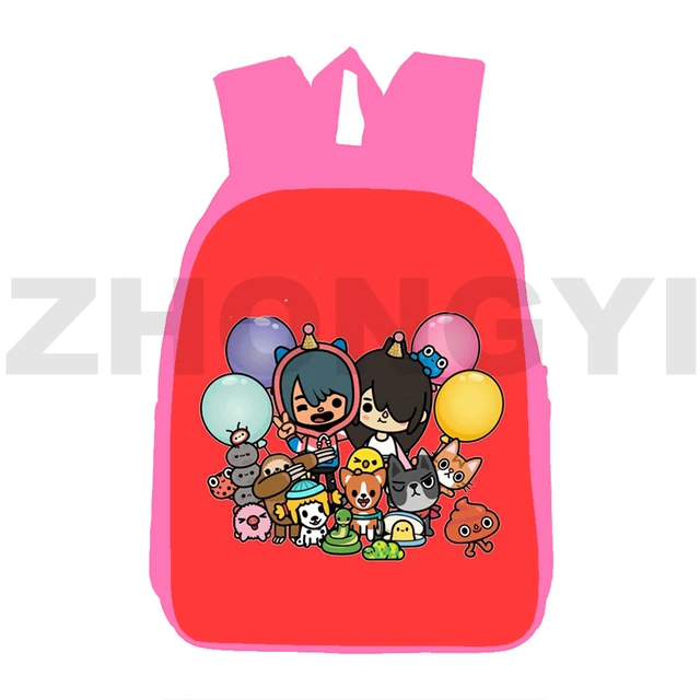 Harajuku Toca Boca 3D Backpack for Women Boys Girls Cartoon Canvas Japanese  Bag Toca Life World Game Men Fashion 12/16 Inch Bags - AliExpress