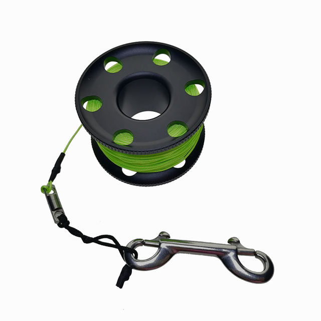 30-60 Meter Scuba Diving Spool Finger Reel Wreck Cave Anti-Missing Marker Line  Diver Safety Equipment with Sinking Line