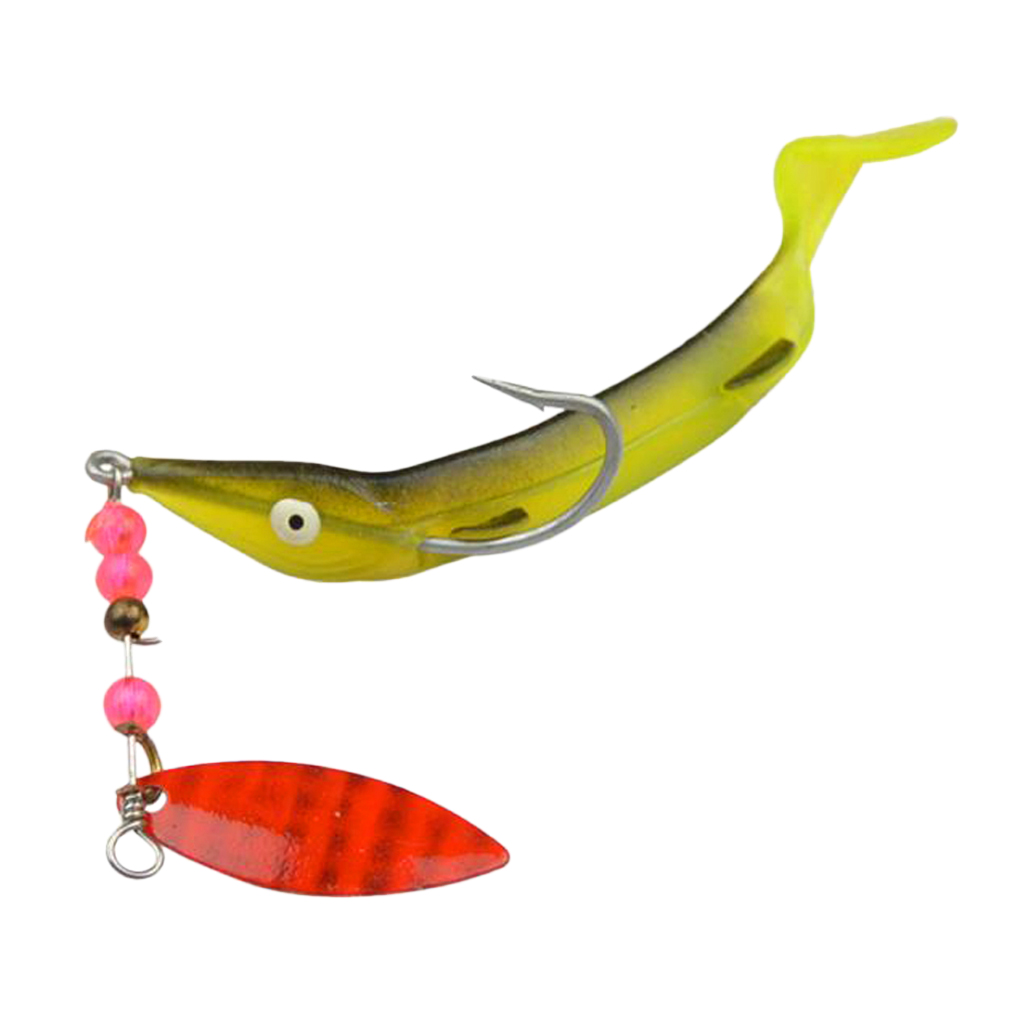 1 Piec Eye   Lure T Tail Soft Fishing Lure with Single Hook Tackle