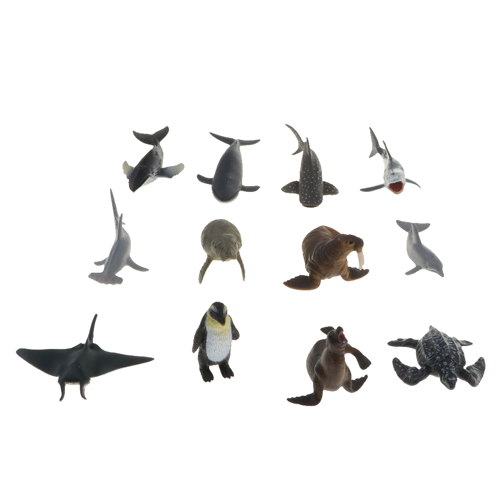 12x Plastic Marine Animal Model Figures Kids Educational Science Nature Toy