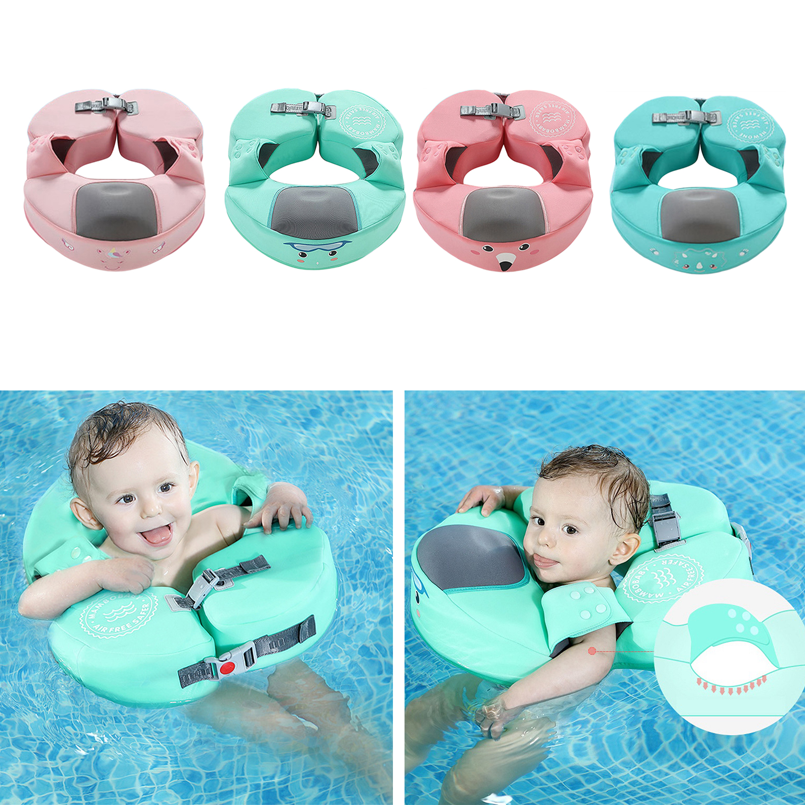 Upgrade Non Inflatable Baby Swimming Armpit Float Swim Ring Water Toys