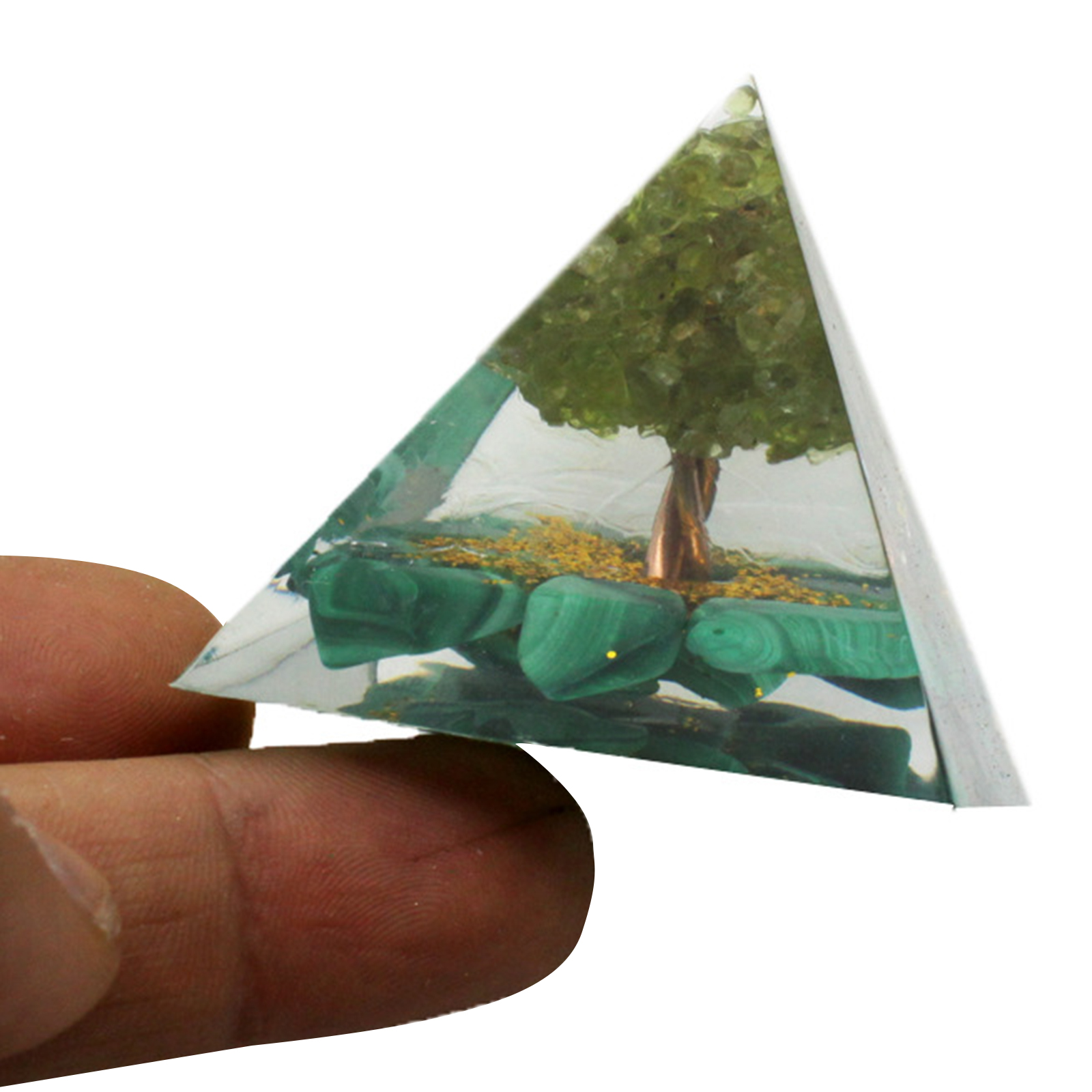 Crystal Pyramid Kit EMF Protection Natural Gemstone Figurine Jewelry DIY