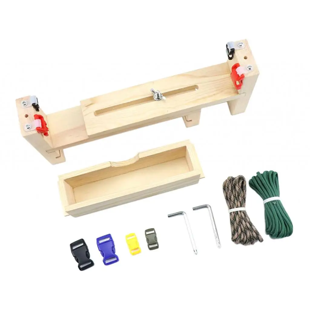 Wooden Paracord Jig Bracelet Maker Paracord Tool Kit Accessories, Durable, Easy to Operate