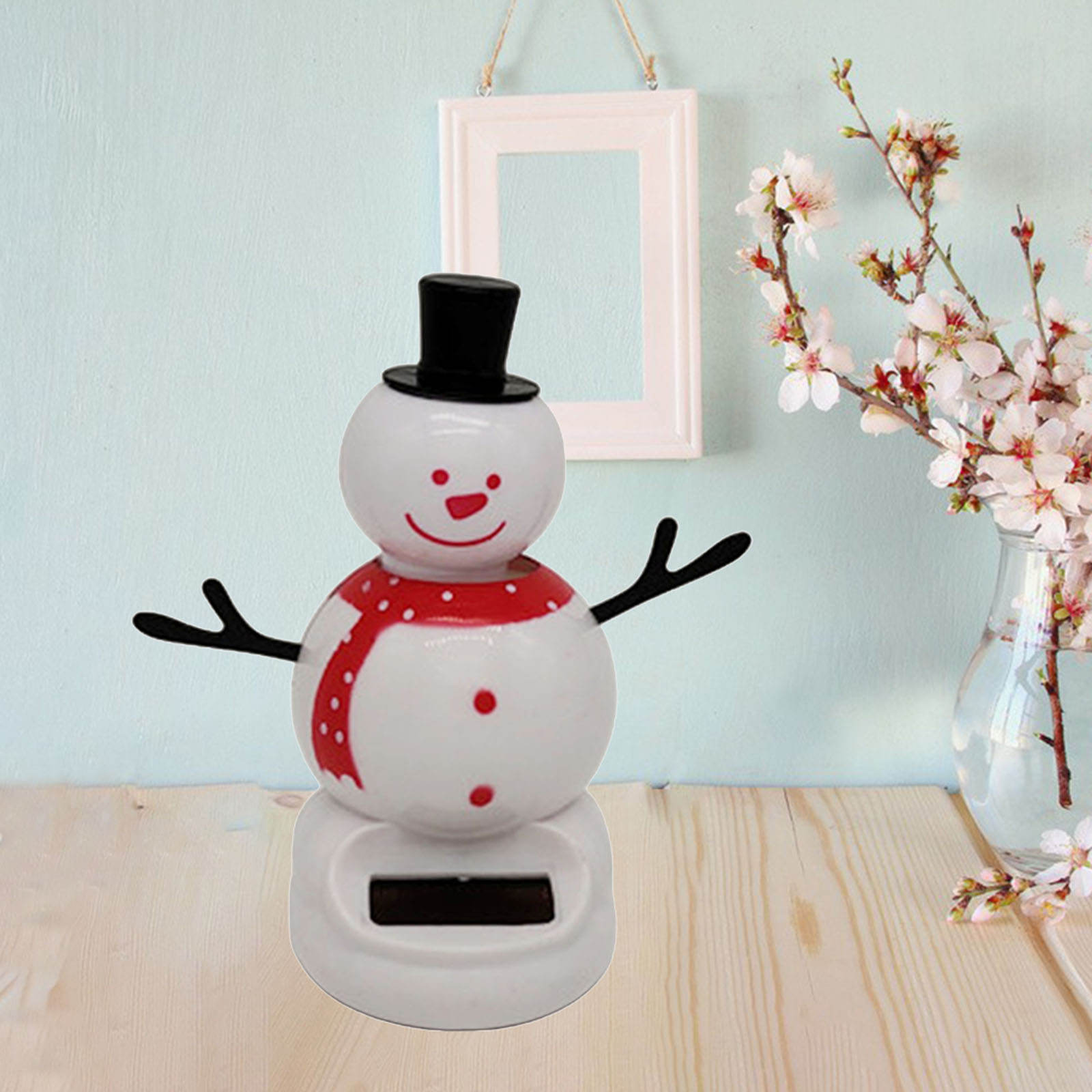 Solar  Dancing Snowman Bobblehead Doll Dancing Toy Car Accessories Xmas Gifts