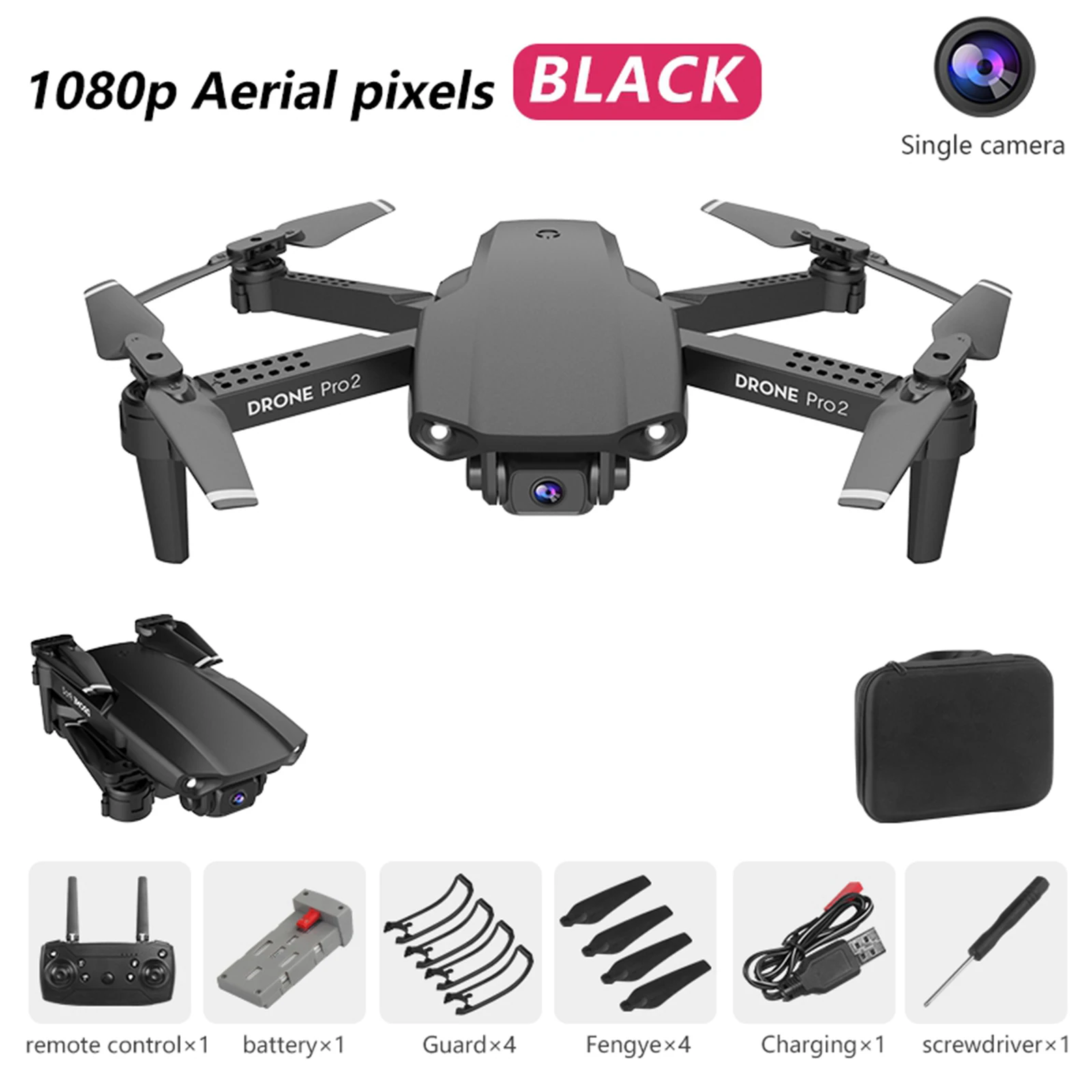 Upgraded Drone Quadcopter with 1080P/4K/720P HD Camera 2.4G WiFi  Bright LED Light