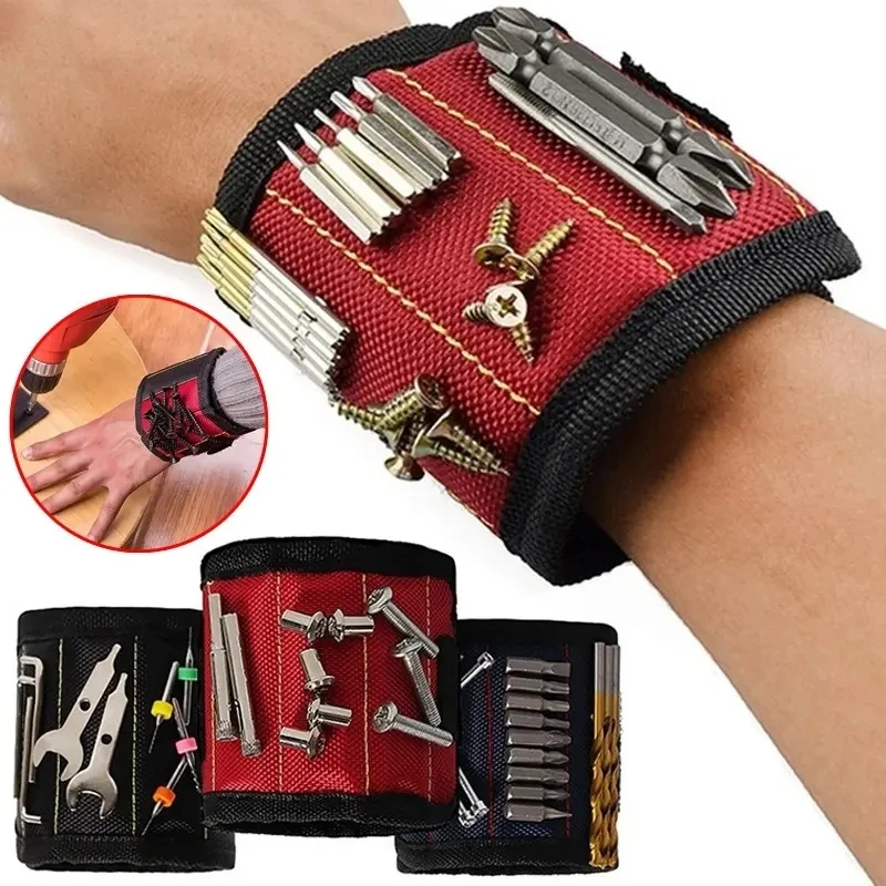 Strong Magnetic Wristband Adjustable Tool for Screws Nails Nuts Bolts Tool Bag Drill Bits Tool Kit Magnetic Tool Pocket Tool tool chest for sale