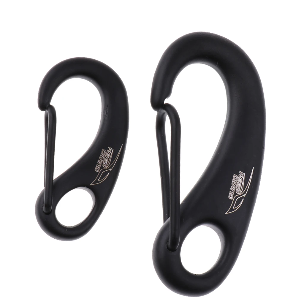 2x Scuba Diving Snap Clip Carabiner Snorkeling Carabiner Keychain Egg Shaped 