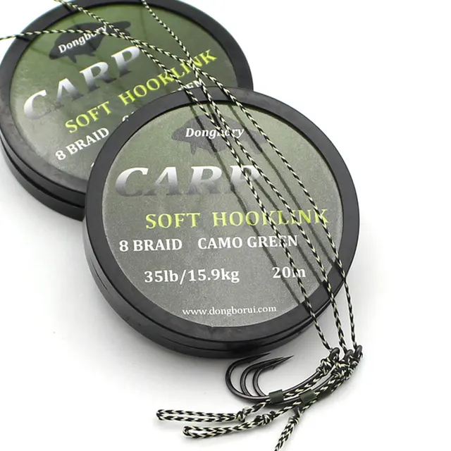 20m Carp Fishing Line Soft Hook Link 8 Strand Uncoated Braid Line Hair Rig  Fishing Accessories Terminal Tackle 15LB/25LB/35LB - AliExpress