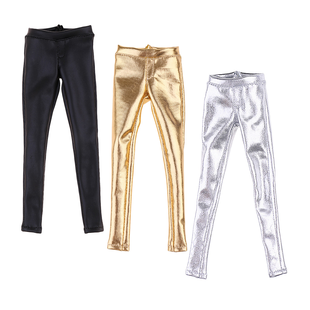 MagiDeal 1/6 Scale PU Leather Female Trousers Women Pants Clothes for 12 Inch Figures Doll Toy DIY Accessories