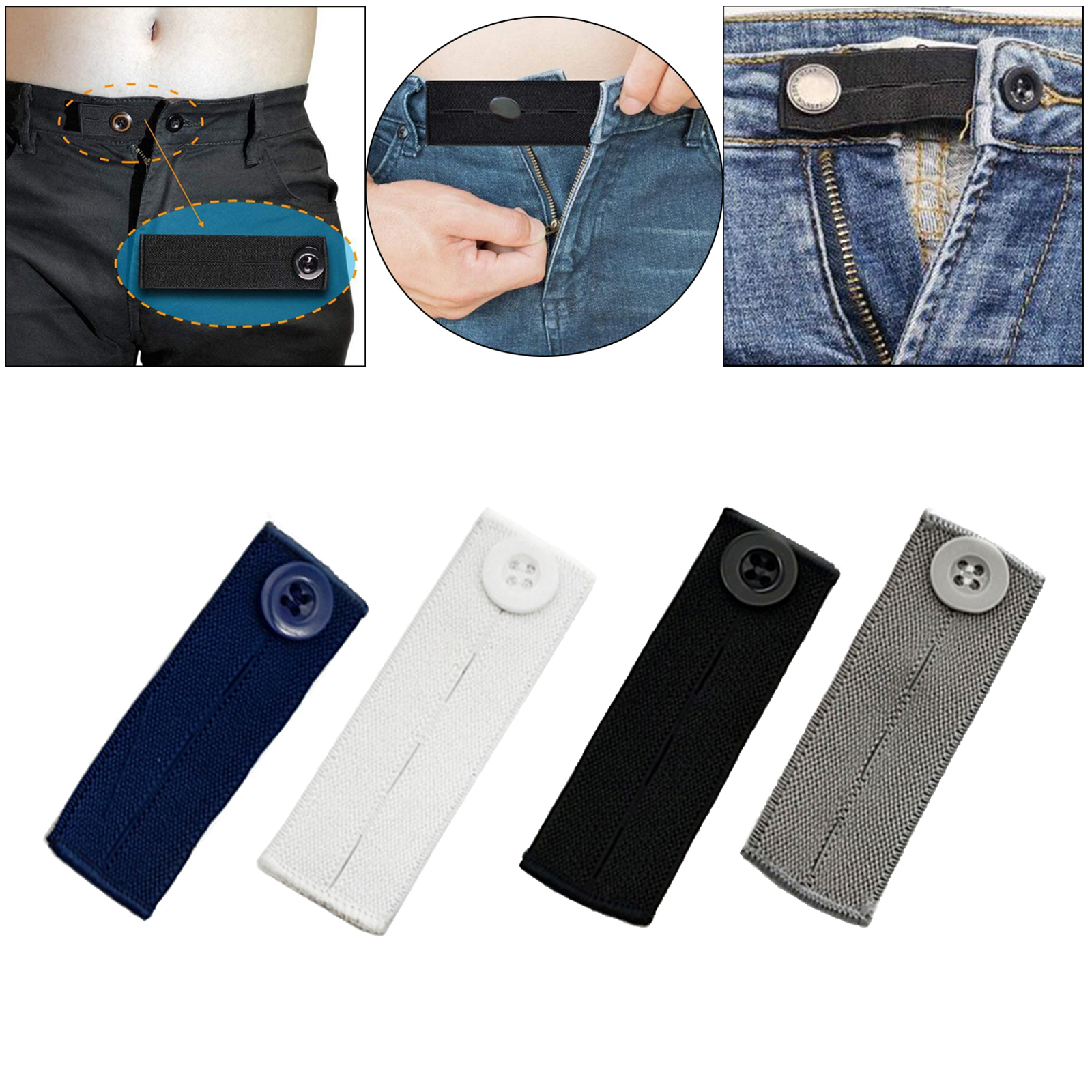 4 Pack Expander Button for Men and Women, Collar Extenders/Neck Extender/Wonder Button for Men Dress Shirts, Simple Use