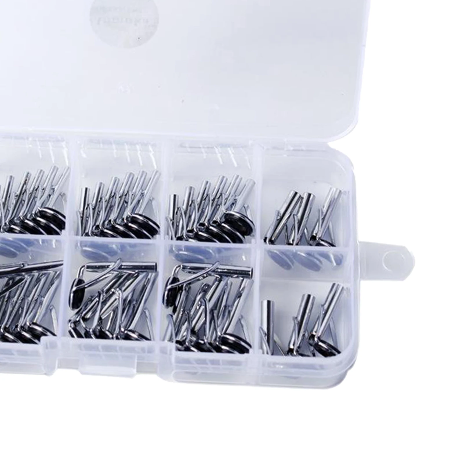 54Pcs Sea Fishing Rod Pole Guide Tip Top Ring Eye Repair Kit Stainless Steel Sea Boat Spinning Casting Fishing Rod Guides Tool