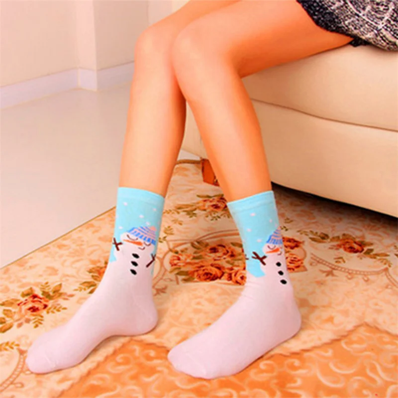 compression socks for women Christmas Socks with Cartoon Pattern, Winter Warm Holiday Clothing Accessory Pack of 10 Pairs smartwool socks women