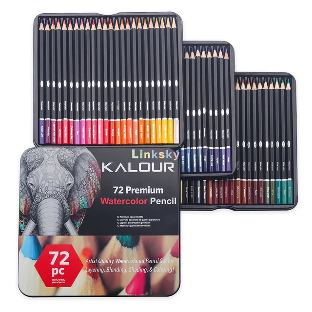 KALOUR 72-Pack Sketch Drawing Pencils Kit with  