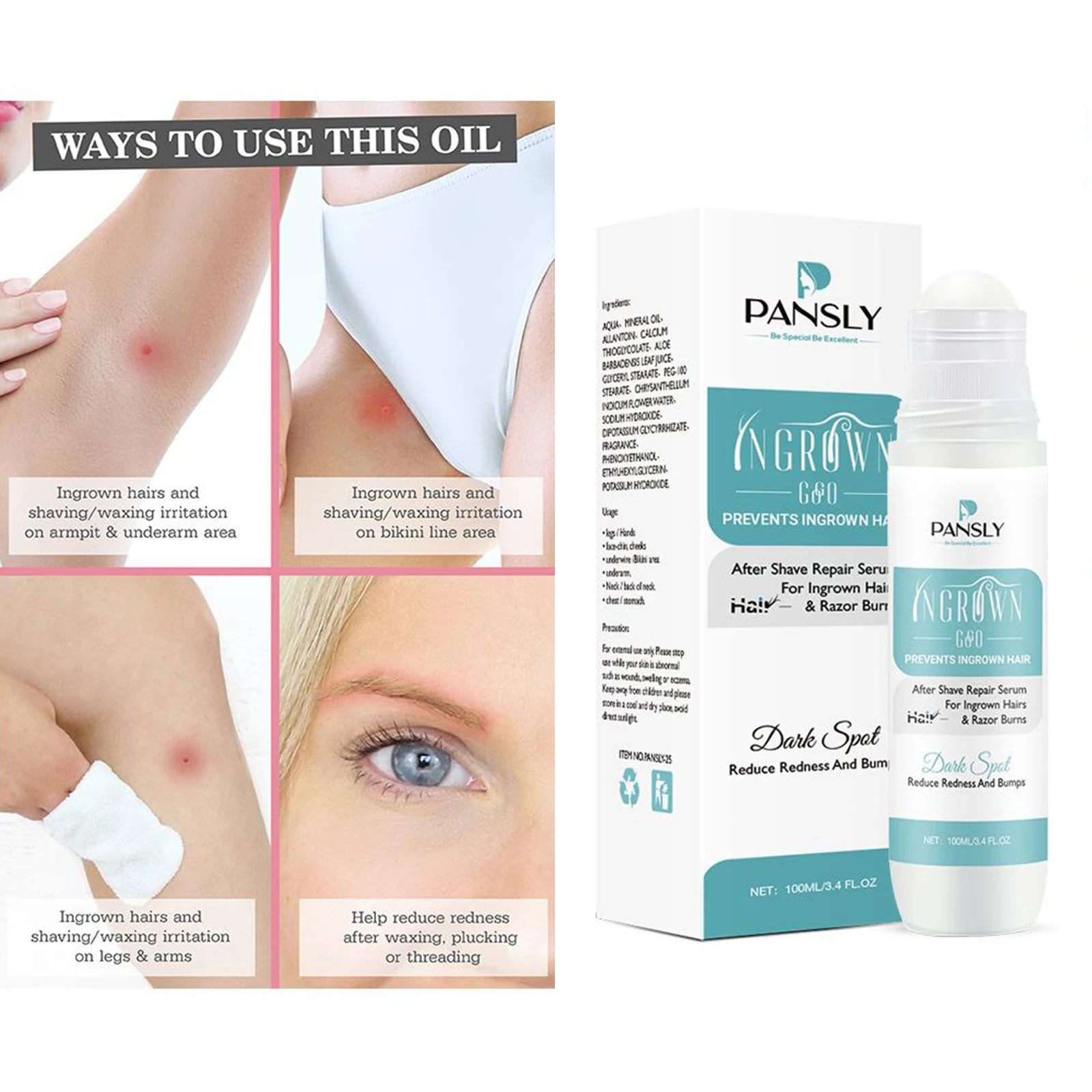 100ml Bumps Solution Aftershave Serum for Razor Bumps After Hair Removal