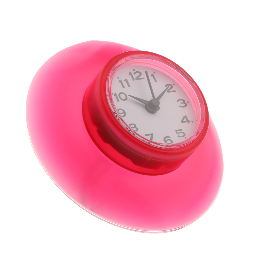 Waterproof Wall/Mirror/Glass/Fridge Sucker Cup Clock Bathroom Kitchen Shower Bath Wall Clock for Home Decoraion