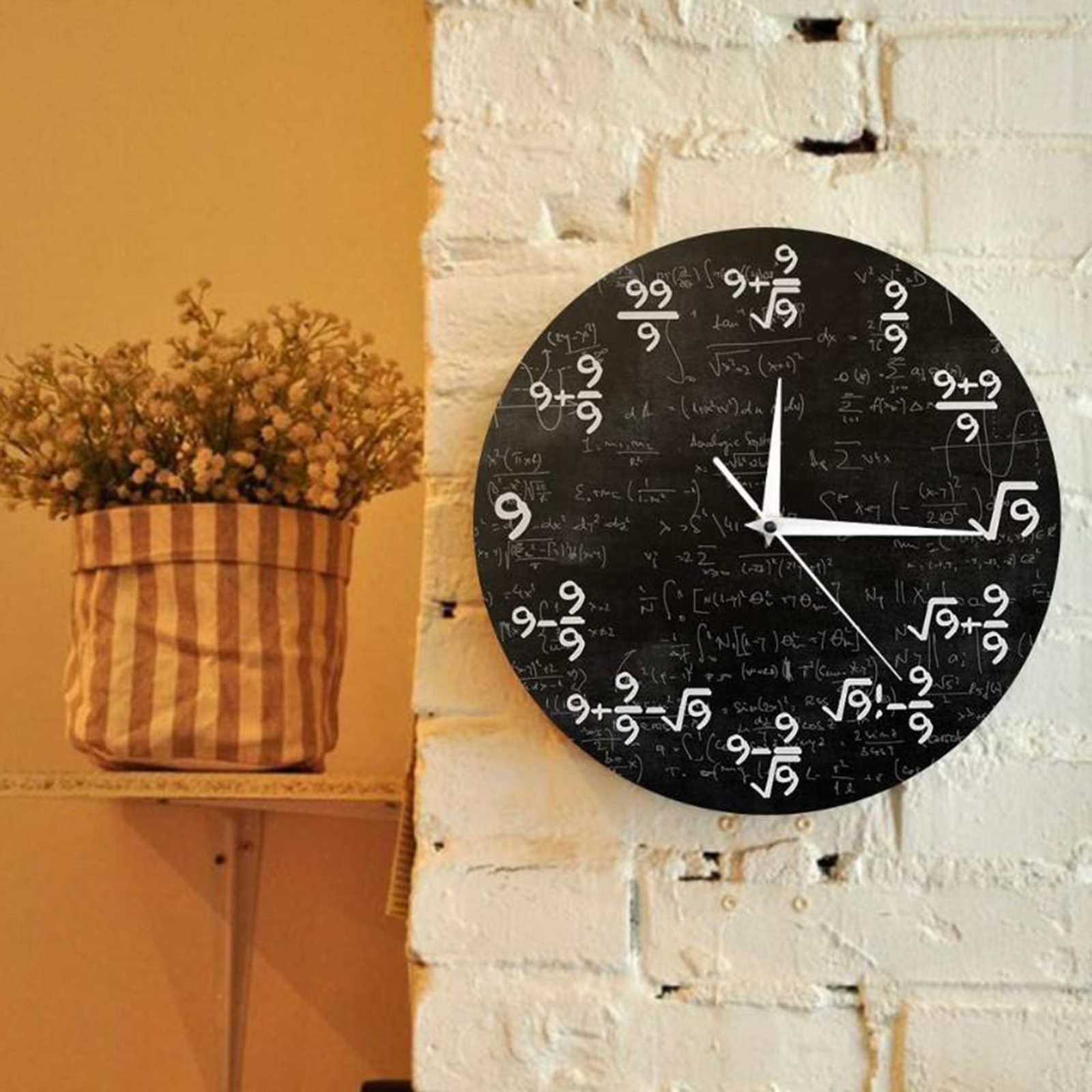 Modern Wall Clock Math Equation Clocks 9