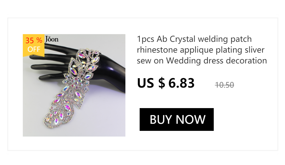 1 Stück Ab-Kristall, lange Strass-Applikation, große Aufnäher für Hochzeit, Kleidung, Taschen, Schuhe, Accessoires, 8,66 x 3,54 Zoll YHZ008 – Detail 5