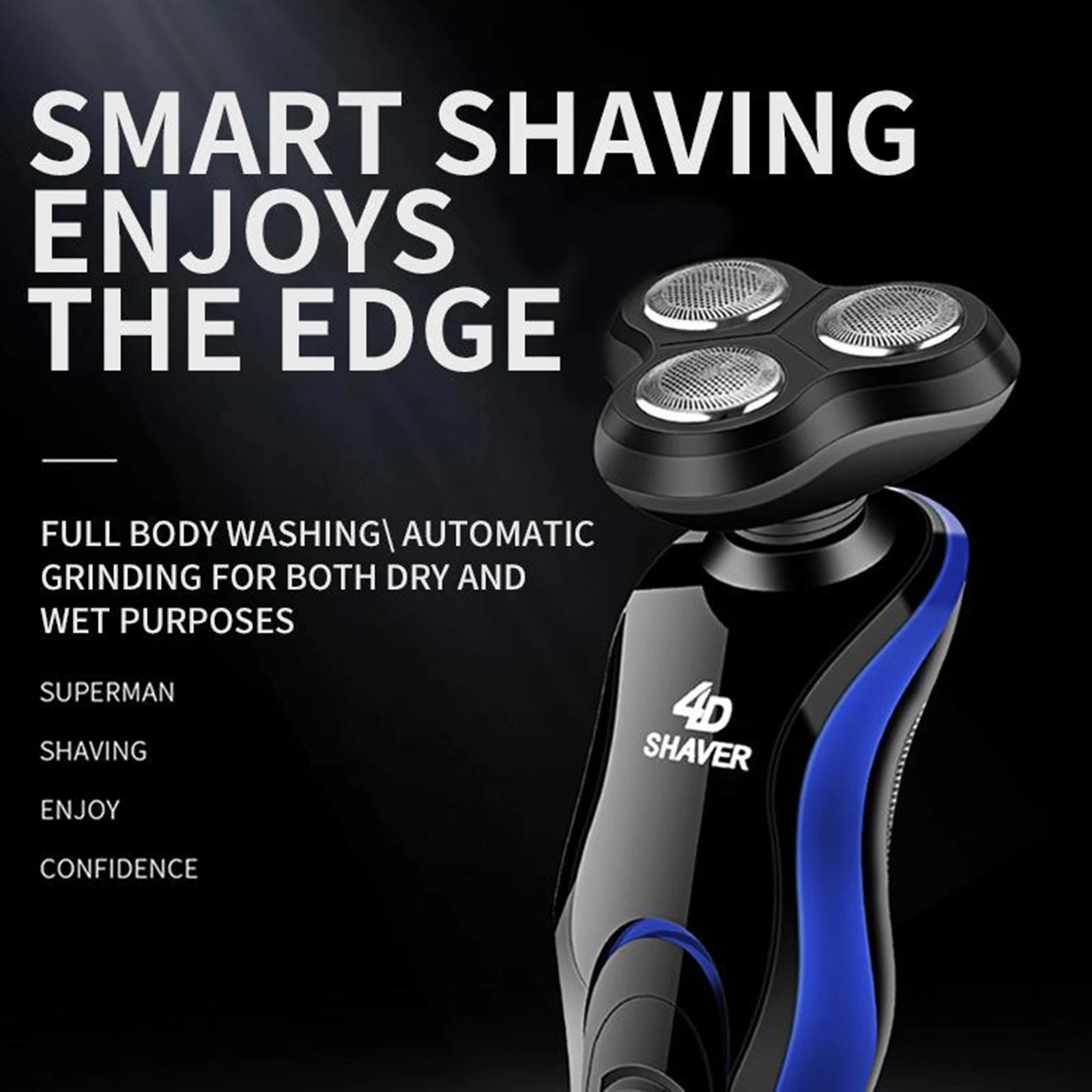 4D Floating Rechargeable Washable Men Cordless Electric Shaver Razor Trimmer Electric Trimmer Shaver Beard Nose Shaver