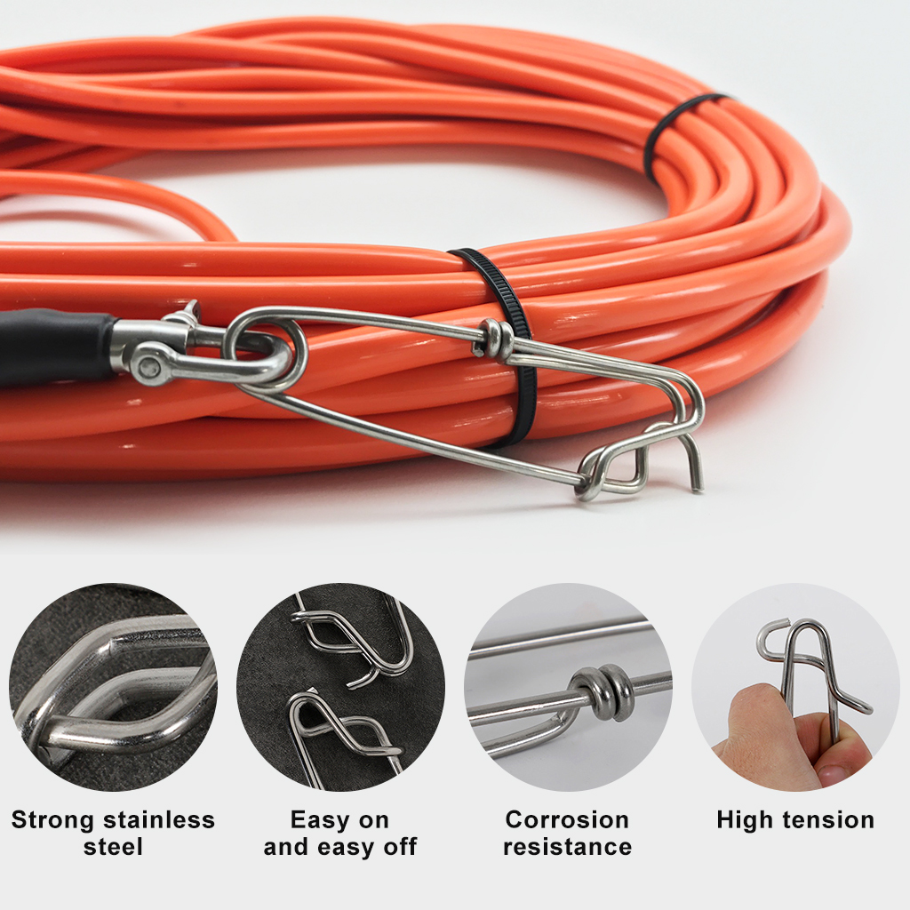 30Pcs Longline Snap Clips High Strength Float Line Tuna Clip Fishing Tackles