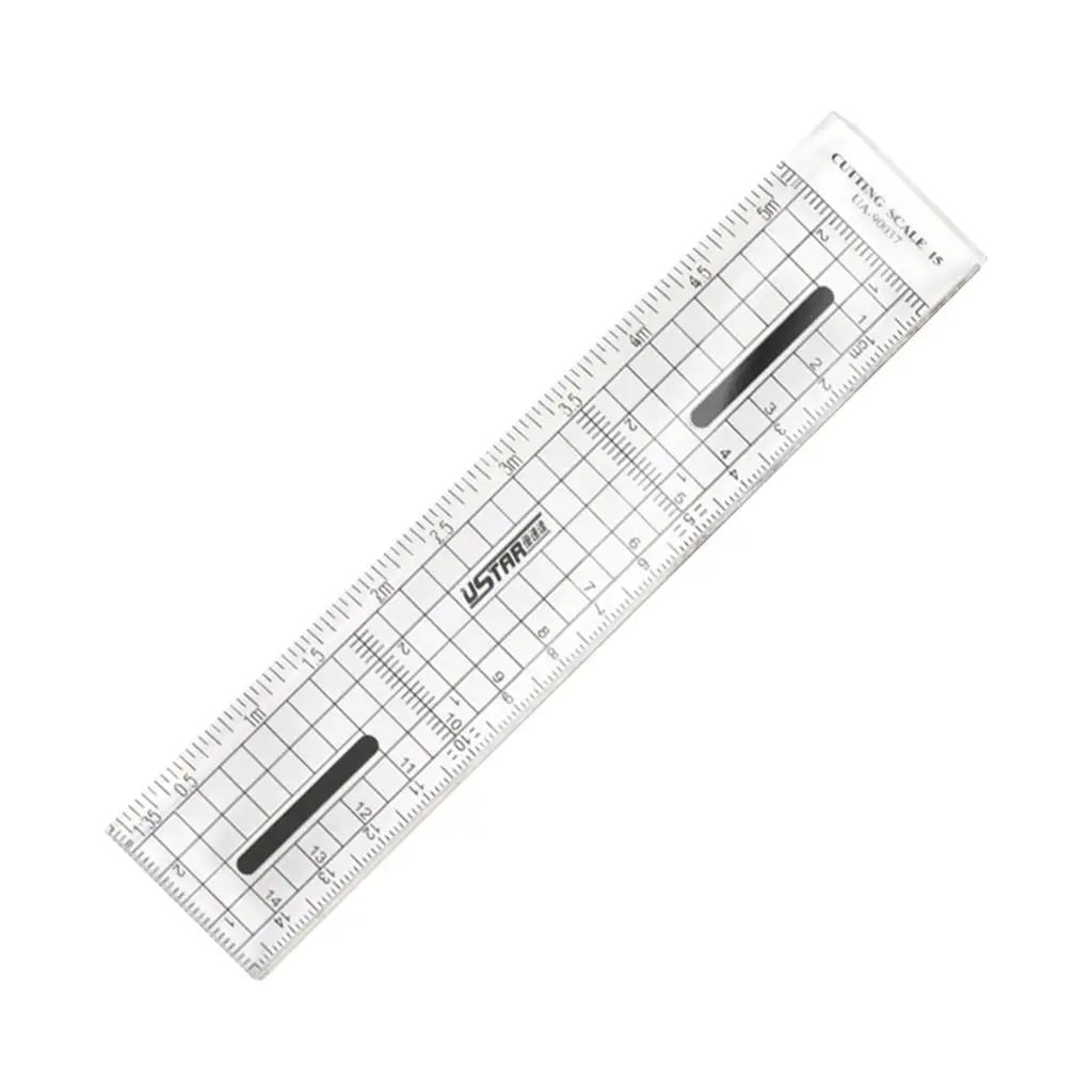 Creative Student Math Ruler Transparent Portable 1/35 Scale Drawing Ruler for School