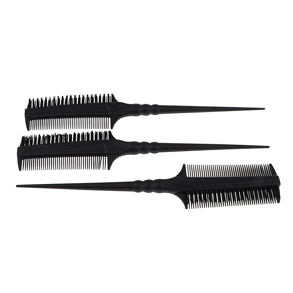 3pcs Fine Tooth Comb Hair Dye Brush Teasing Highlighting Tint Comb Barbers,Application of Hair Dye