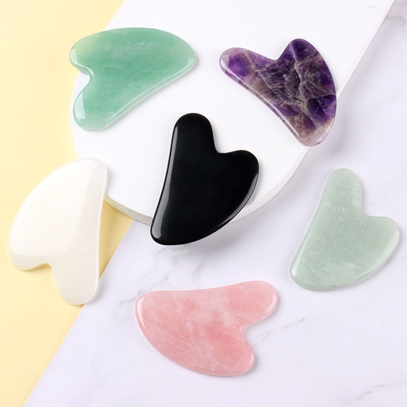 Best of 100% Natural Jade Stone Gua Sha Board Massage Rose Quartz Guasha Plate Jade Face Beauty Health Massage Tools For Face Neck Back Reviews & Tips