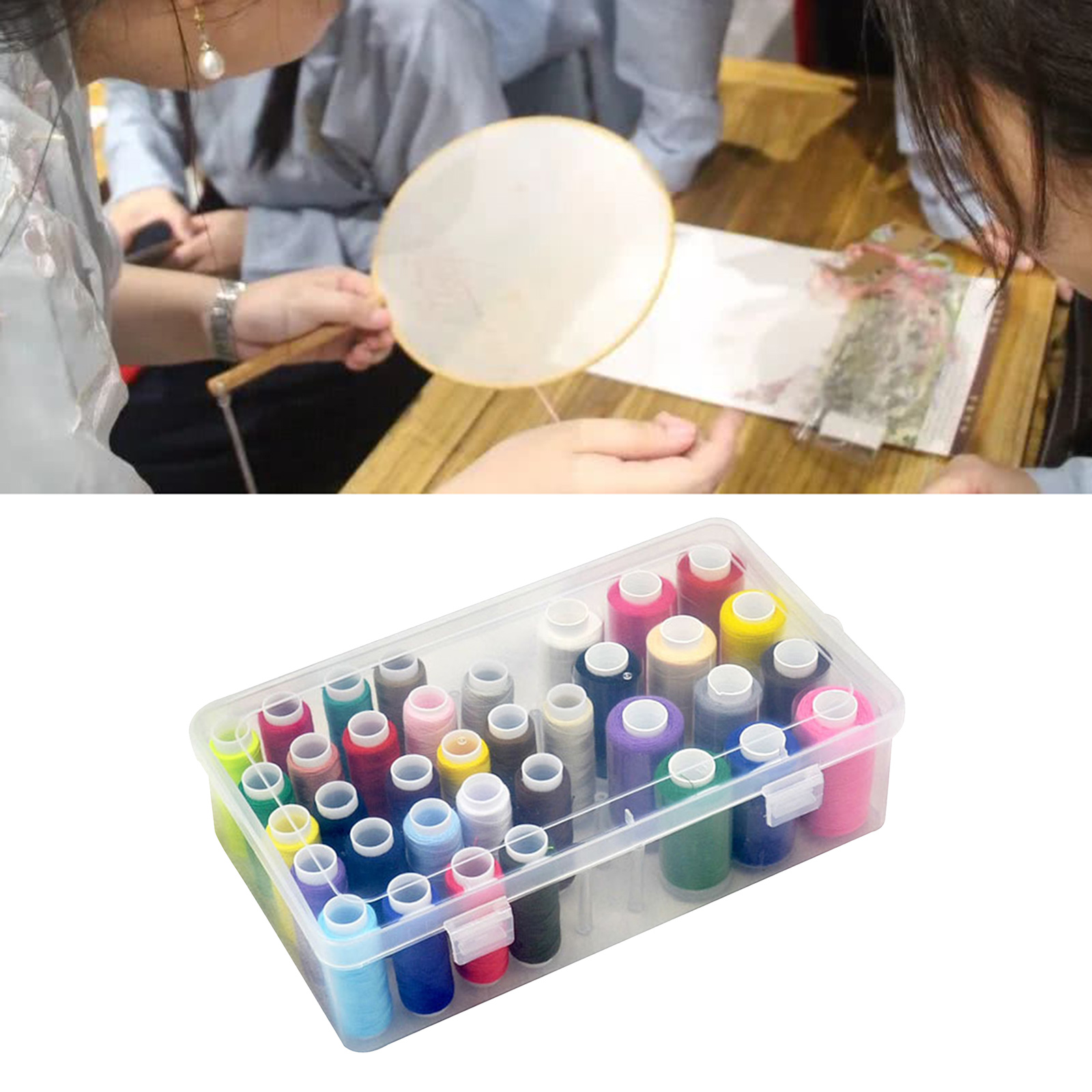 Sewing Thread 36 Colors, High Quality Threads Polyester Assorted Colors Embroidery Purpose,Great for Hand Needle Works and Arts