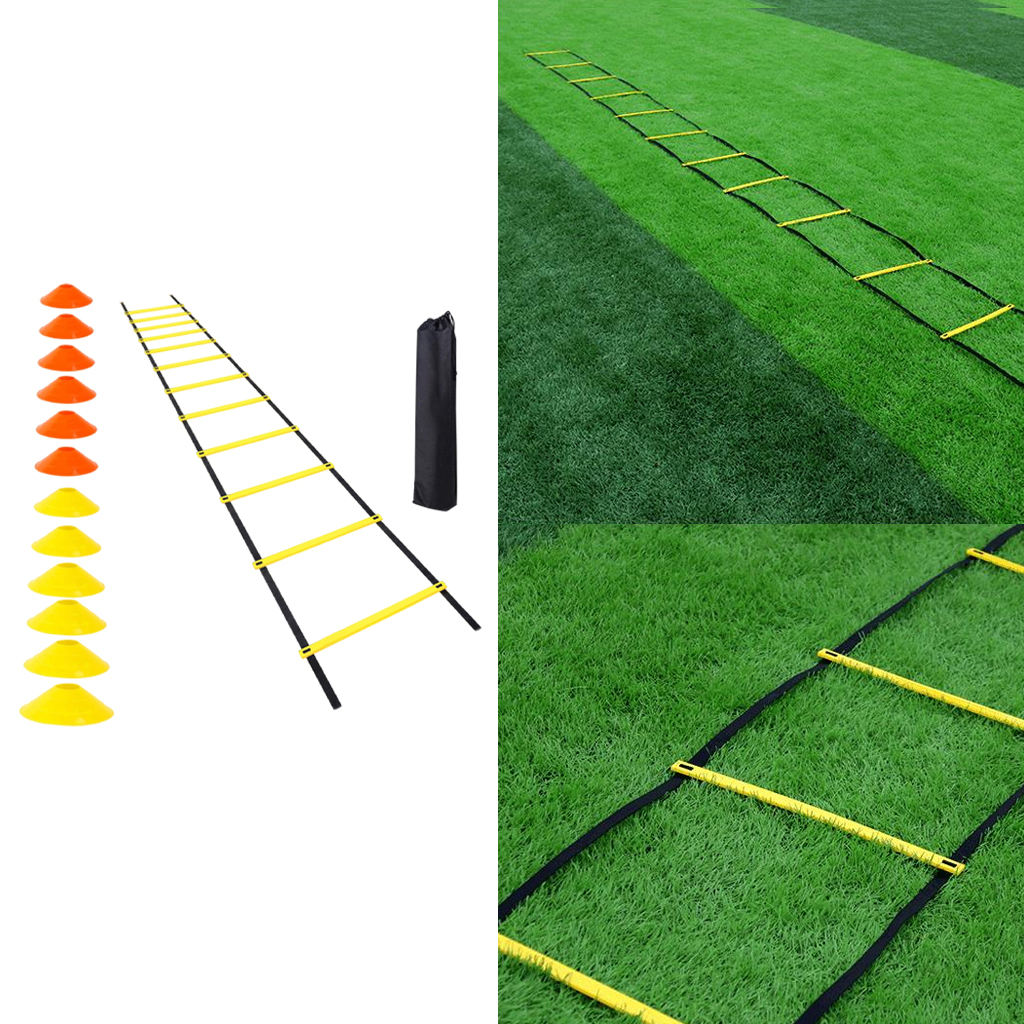 12 Rung Nylon Straps Training Ladders Agility Speed Ladder Stairs for Soccer Basketball Football Exercise Equipments