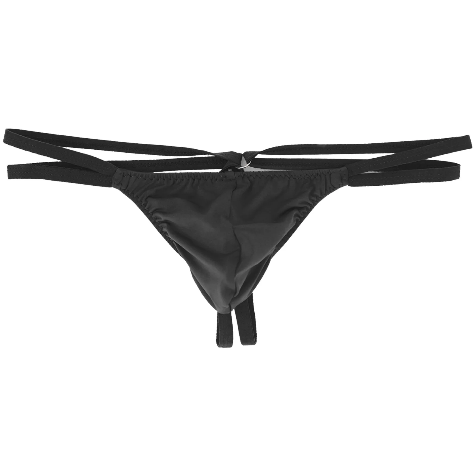 Men Underwear Briefs Low Waist Bulge Pouch G-string Thongs Male Underpants Elastic Waistband T-back Briefs Lingerie Underwear briefs for men