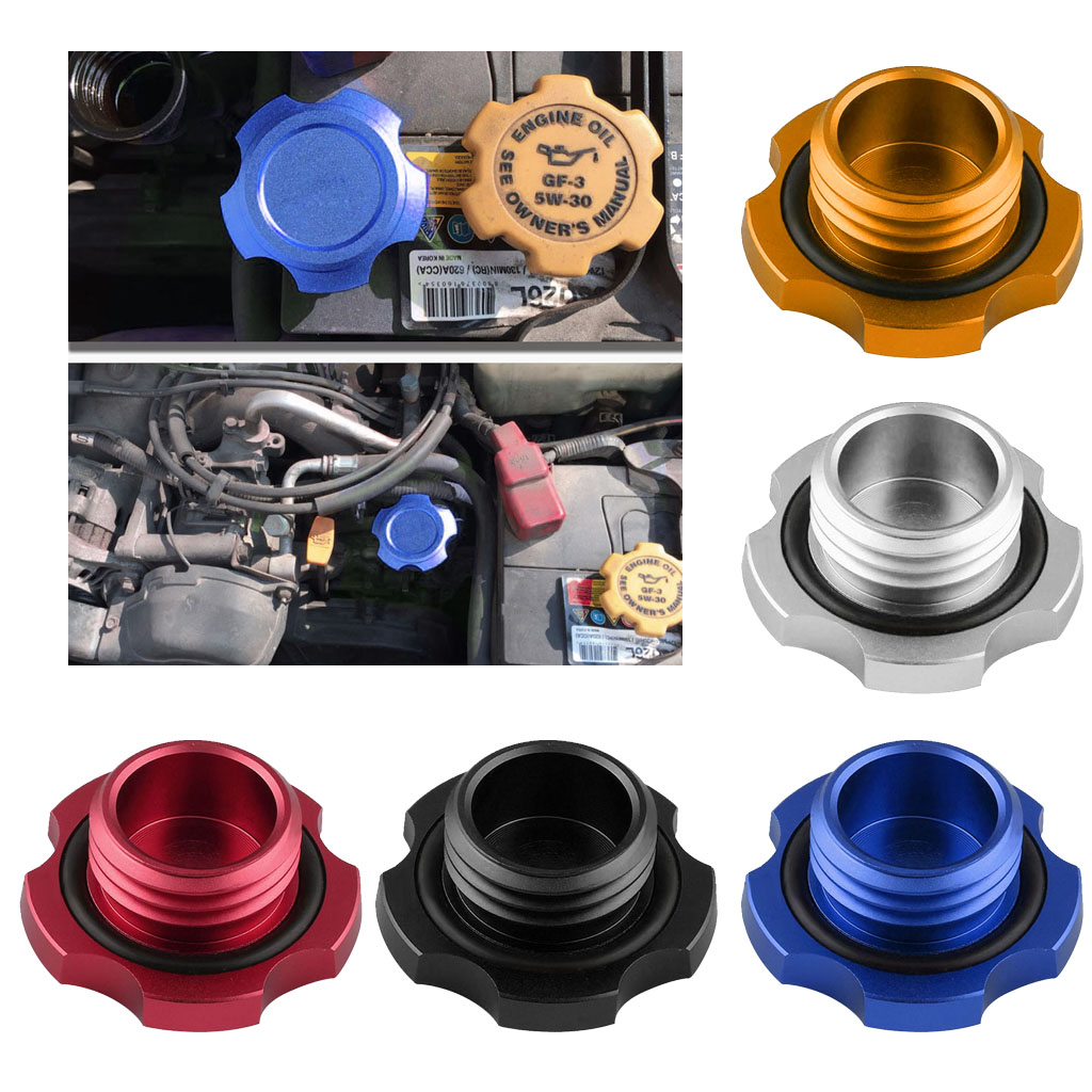 Car Engine Oil Filler Fuel Cap Tank Cover Billet Aluminum For  